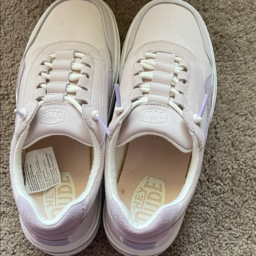 Hey Dude Women's Light Pink Sneakers